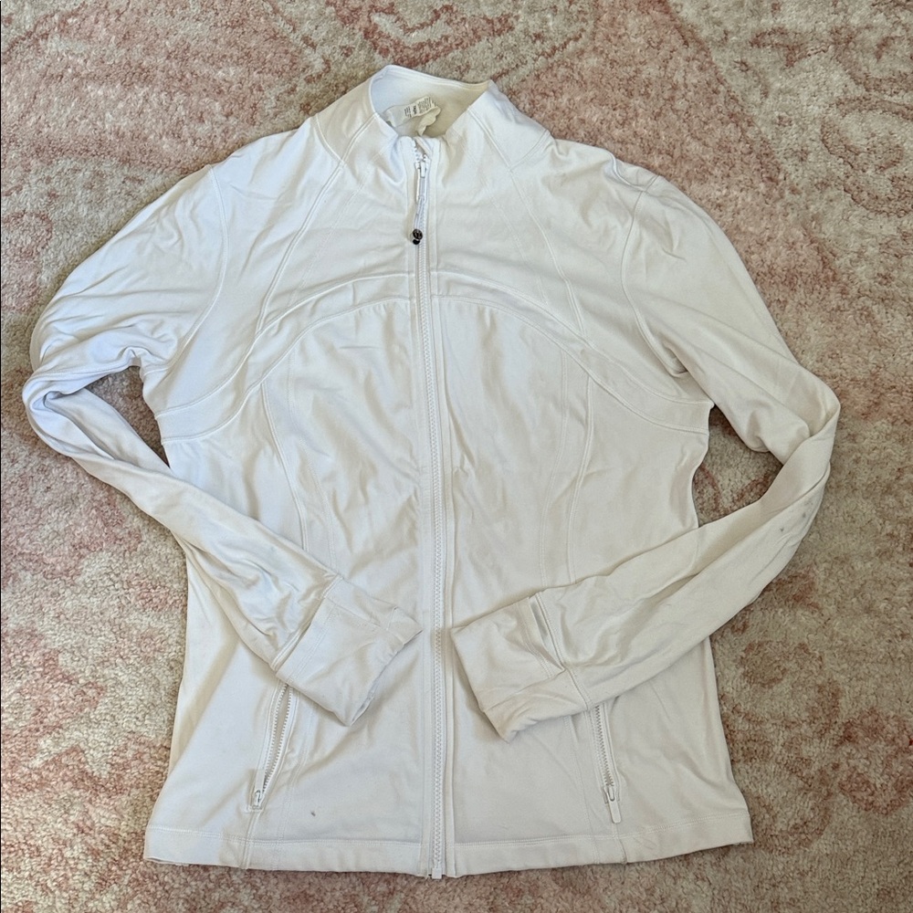 Women's Lululemon White Zip-Up Define Jacket